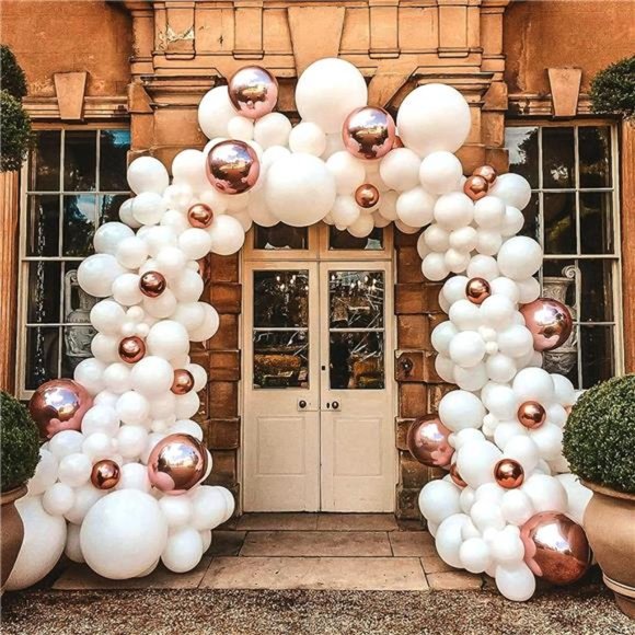Metallic Rose Gold Balloon Garland Arch Kit 100 Pack 18/12/10/5Inch Late Balloon - Picture 6 of 7